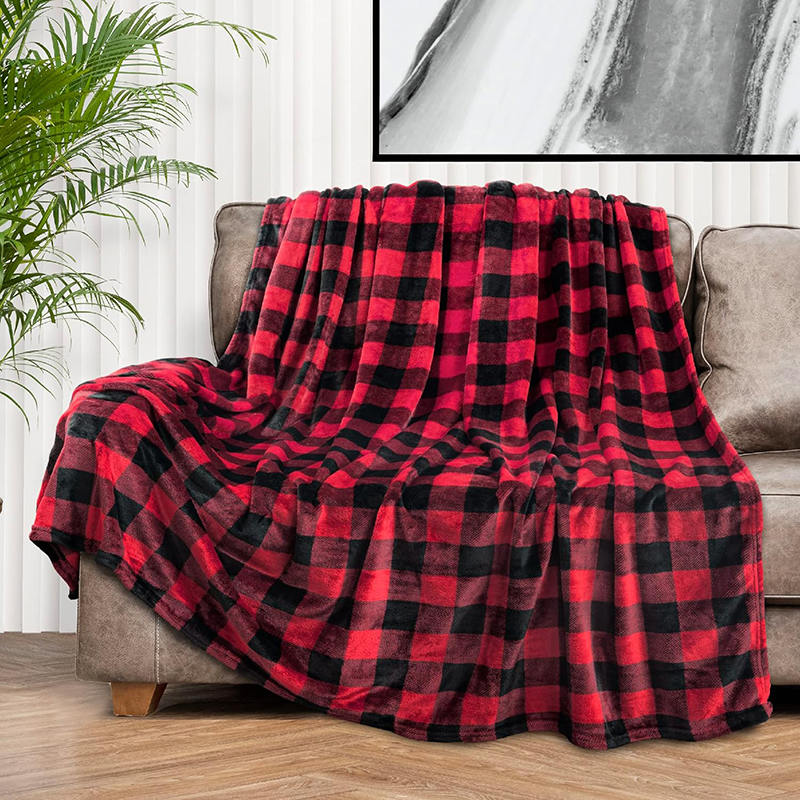 Plaid Lightweight Double Flannel Blanket