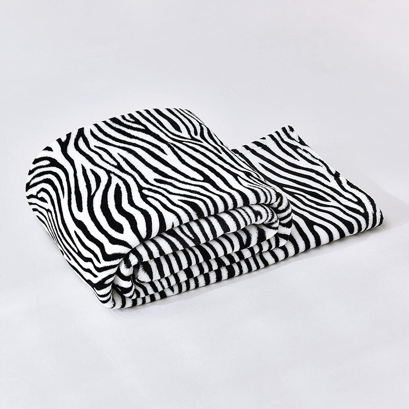 Oversized Animal-Print Reversible Flannel Blanket