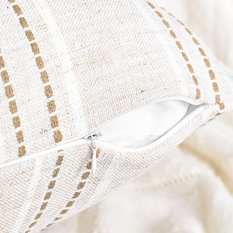 Linen Square Patterned Pillow