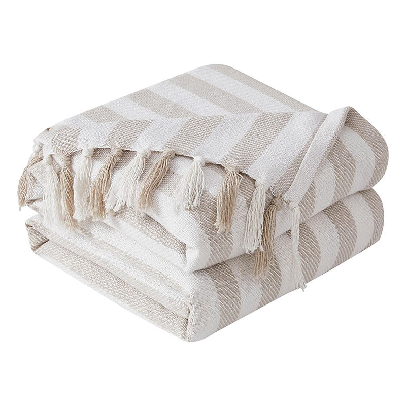 Striped Single pure Cotton Egyptian Cotton Blanket