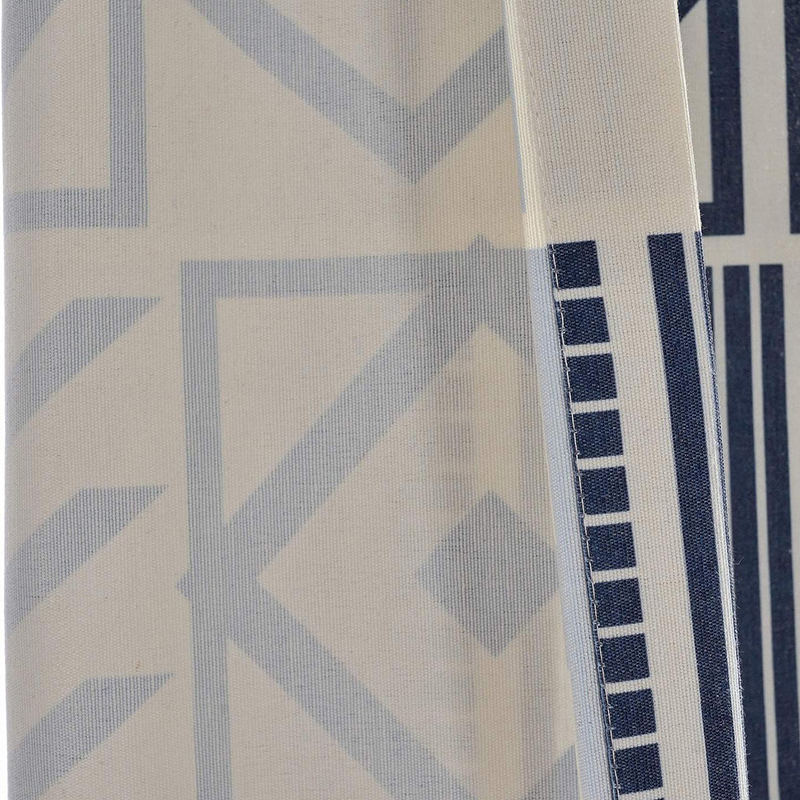 Simple Solid Color Curtains With Geometric Patterns