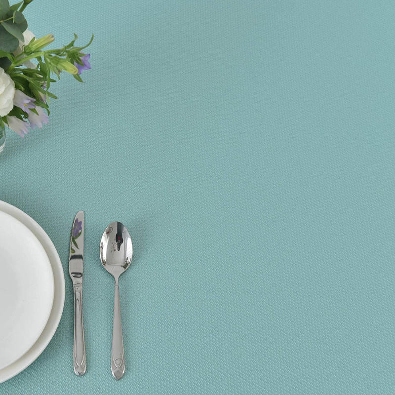 Round Cotton Dining Room Solid Color Tablecloth