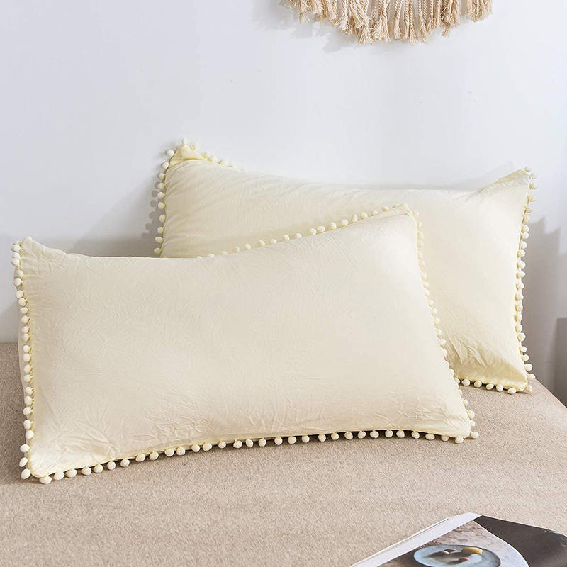 Soft And Breathable Fringed Edge Linen Duvet Cover