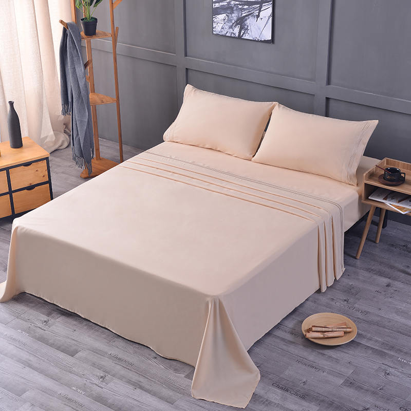 Soft High-Quality Polyester Satin Bed Sheet Set Of Four